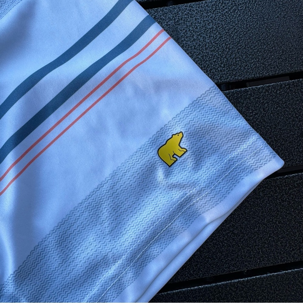 Jack Nicklaus Classic Men's Striped Polo Shirt - Blue and White - Picture 5 of 5